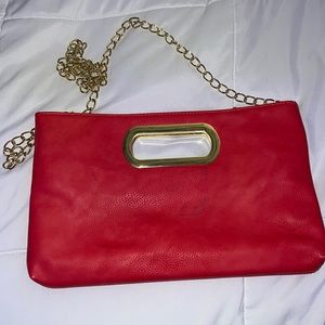 Red Coach crossbody purse